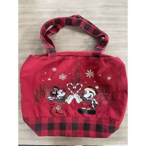 Disney Parks Christmas Holiday Tote Bag Mickey Minnie Mouse
